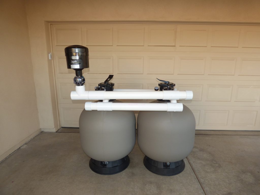 CTK 3” Tandem Top Mount Filter with Plumbing (Two Filters) with Blower